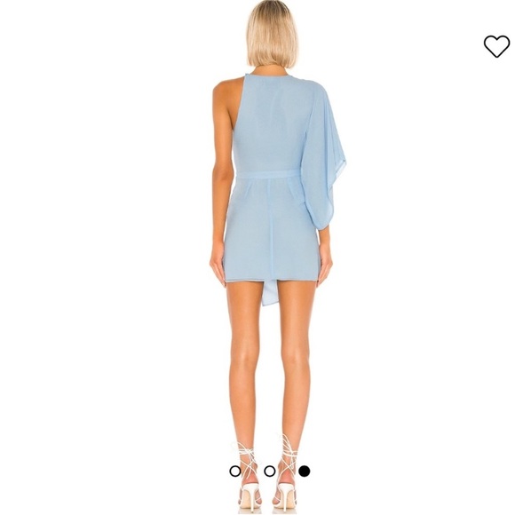 Michael Costello x Revolve Sky Blue One Shoulder Mini Dress | NWT - Picture 9 of 9